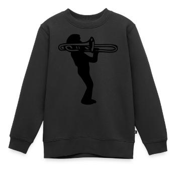 Posaunist - Kinder Premium Organic Sweatshirt - Schwarz - Vorne - AI Model Kid Female (0cm)