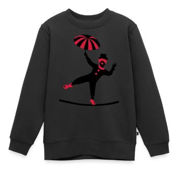 Zirkus - Kinder Premium Organic Sweatshirt - Schwarz - Vorne - AI Model Kid Female (0cm)