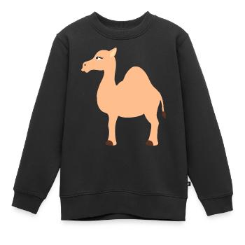 Kamel - Kinder Premium Organic Sweatshirt - Schwarz - Vorne - AI Model Kid Female (0cm)