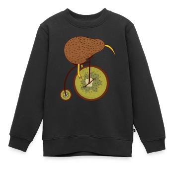 New Zealand Gift Idea New Zealand - Kids Premium Organic Sweatshirt - black - Front - AI Model Kid Female (0cm)