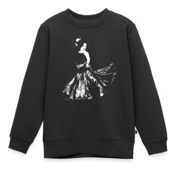 Flamenco Arab Dancer Gypsy - Kinder Premium Organic Sweatshirt - Schwarz - Vorne - AI Model Kid Female (0cm)