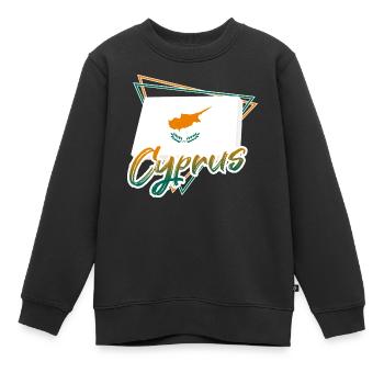 Zypern - Kinder Premium Organic Sweatshirt - Schwarz - Vorne - AI Model Kid Female (0cm)
