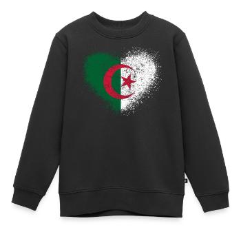 Algerien - Kinder Premium Organic Sweatshirt - Schwarz - Vorne - AI Model Kid Female (0cm)