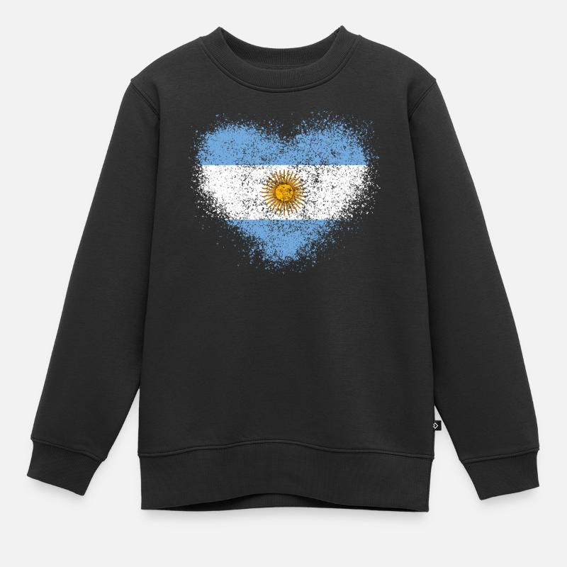 Argentine - Sweat Premium enfant bio - noir