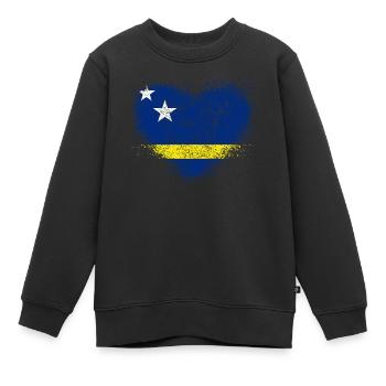 Curaçao - Kinder Premium Organic Sweatshirt - Schwarz - Vorne - AI Model Kid Female (0cm)