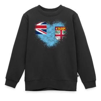 Fidji - Sweat Premium enfant bio - noir - Devant - AI Model Kid Female (0cm)