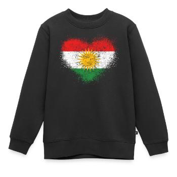 Kurdistan - Kinder Premium Organic Sweatshirt - Schwarz - Vorne - AI Model Kid Female (0cm)