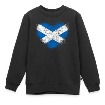 Schottland - Kinder Premium Organic Sweatshirt - Schwarz - Vorne - AI Model Kid Female (0cm)