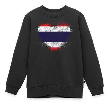 Thaïlande - Sweat Premium enfant bio - noir - Devant - AI Model Kid Female (0cm)