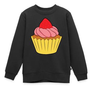 Cupcake - Sweat Premium enfant bio - noir - Devant - AI Model Kid Female (0cm)