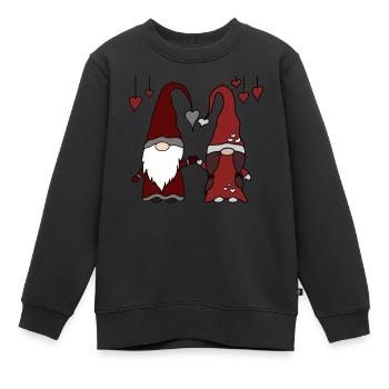 Wichtel Paar - Kinder Premium Organic Sweatshirt - Schwarz - Vorne - AI Model Kid Female (0cm)