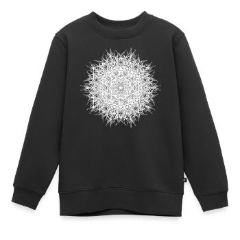 Oriental District Mandala - Kids Premium Organic Sweatshirt - black - Front - AI Model Kid Female (0cm)