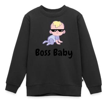 Boss Bébé - Sweat Premium enfant bio - noir - Devant - AI Model Kid Female (0cm)