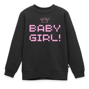 Baby Girl - Kinder Premium Organic Sweatshirt - Schwarz - Vorne - AI Model Kid Female (0cm)