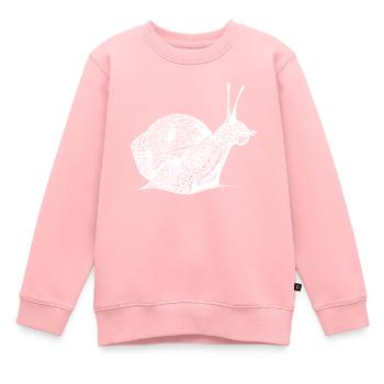 Escargot réaliste vintage - Sweat Premium enfant bio - rose - Devant - AI Model Kid Female (0cm)