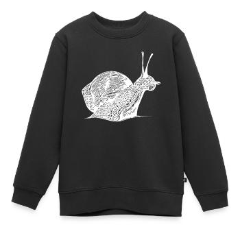 Vintage realistische Schnecke - Kinder Premium Organic Sweatshirt - Schwarz - Vorne - AI Model Kid Female (0cm)