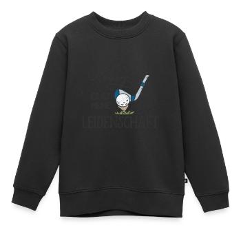 GOLF LEIDENSCHAFT HOBBY SCHLÄGER CLUB SPRUCH MOTIV - Kinder Premium Organic Sweatshirt - Schwarz - Vorne - AI Model Kid Female (0cm)