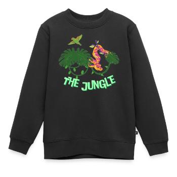The Jungle - Sweat Premium enfant bio - noir - Devant - AI Model Kid Female (0cm)