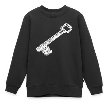 Vintage uralt rostig rustikale Hausschlüssel - Kinder Premium Organic Sweatshirt - Schwarz - Vorne - AI Model Kid Female (0cm)