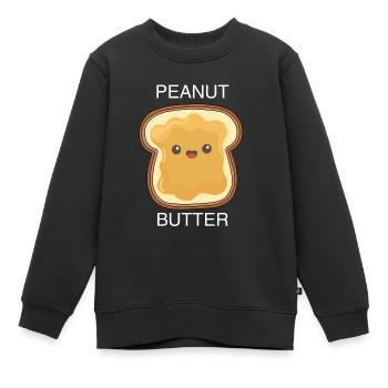 Erdnussbutter Peanut Butter Marmelade Geschenk - Kinder Premium Organic Sweatshirt - Schwarz - Vorne - AI Model Kid Female (0cm)