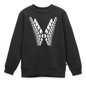 Points géométriques en forme d’aile - Sweat Premium enfant bio - noir - Devant - AI Model Kid Female (0cm)
