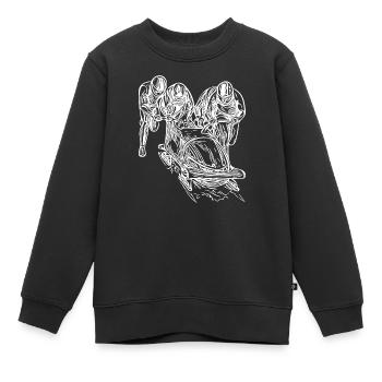 Bobsleigh à quatre dans le canal de glace - Sweat Premium enfant bio - noir - Devant - AI Model Kid Female (0cm)