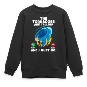 Tornado - Kinder Premium Organic Sweatshirt - Schwarz - Vorne - AI Model Kid Female (0cm)