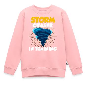 Tornado - Kinder Premium Organic Sweatshirt - Rosa - Vorne - AI Model Kid Female (0cm)