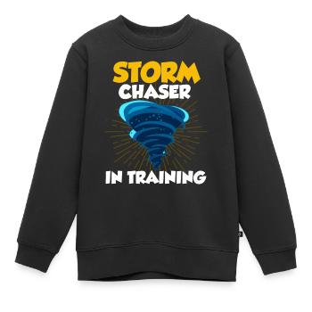 Tornado - Kinder Premium Organic Sweatshirt - Schwarz - Vorne - AI Model Kid Female (0cm)