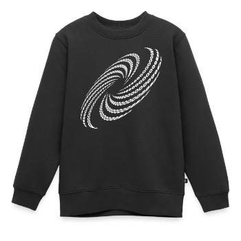Gedrehte Spirale Planeten Strudel Formation - Kinder Premium Organic Sweatshirt - Schwarz - Vorne - AI Model Kid Female (0cm)