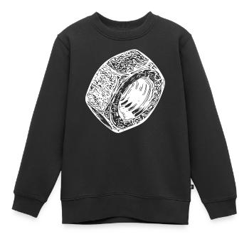 Surface lumineuse de l’écrou à vis - Sweat Premium enfant bio - noir - Devant - AI Model Kid Female (0cm)