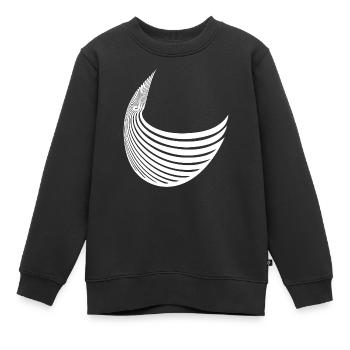 Aile à rayures géométriques - Sweat Premium enfant bio - noir - Devant - AI Model Kid Female (0cm)