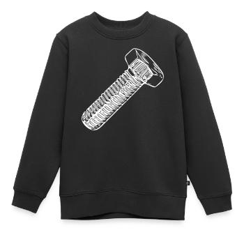 Workshop screwdriver screw spare part - Kids Premium Organic Sweatshirt - black - Front - AI Model Kid Female (0cm)