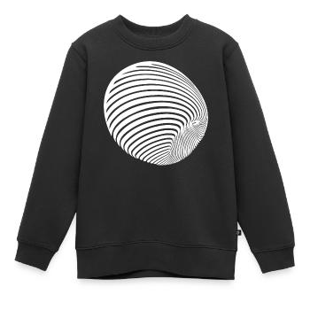 Geometrische Kugel Rolle mit Streifen - Kinder Premium Organic Sweatshirt - Schwarz - Vorne - AI Model Kid Female (0cm)