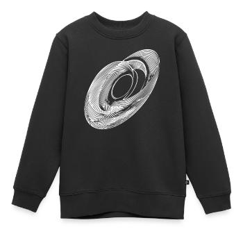 Geometrische Kreis Ellipsen Linien - Kinder Premium Organic Sweatshirt - Schwarz - Vorne - AI Model Kid Female (0cm)