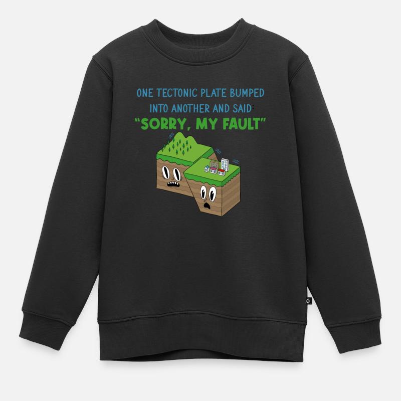 Erdbeben - Kinder Premium Organic Sweatshirt - Schwarz