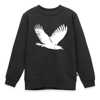 Vogel im Flug - Kinder Premium Organic Sweatshirt - Schwarz - Vorne - AI Model Kid Female (0cm)