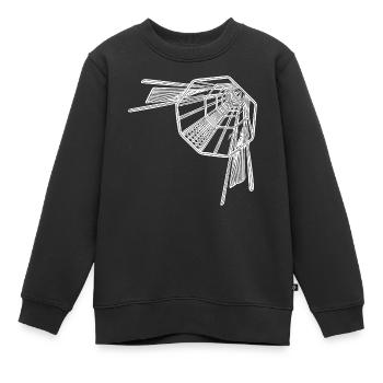 Geometrische Tunnel Linien Unendlichkeit Optik - Kinder Premium Organic Sweatshirt - Schwarz - Vorne - AI Model Kid Female (0cm)