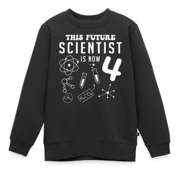Diese wissenschaftliche Zukunft ist 4 - Kinder Premium Organic Sweatshirt - Schwarz - Vorne - AI Model Kid Female (0cm)