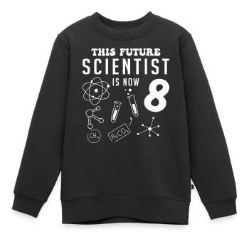Diese wissenschaftliche Zukunft ist 8 - Kinder Premium Organic Sweatshirt - Schwarz - Vorne - AI Model Kid Female (0cm)