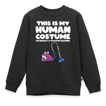 Vacuum Cleaner Cleaning Power Gift - Kids Premium Organic Sweatshirt - black - Front - AI Model Kid Female (0cm)
