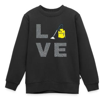 Vacuum Cleaner Cleaning Power Gift - Kids Premium Organic Sweatshirt - black - Front - AI Model Kid Female (0cm)