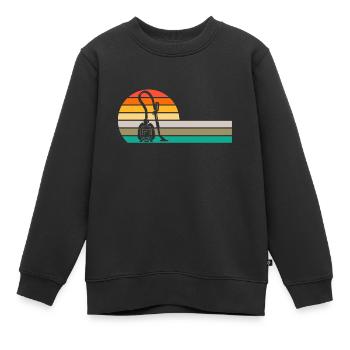 Vacuum Cleaner Cleaning Power Gift - Kids Premium Organic Sweatshirt - black - Front - AI Model Kid Female (0cm)