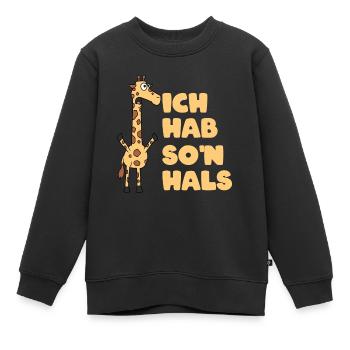 Ich Habe So Einen Hals - Kinder Premium Organic Sweatshirt - Schwarz - Vorne - AI Model Kid Female (0cm)