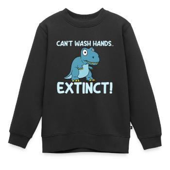 Konnte Seine Hände Nicht Waschen Ausgestorben - Kinder Premium Organic Sweatshirt - Schwarz - Vorne - AI Model Kid Female (0cm)