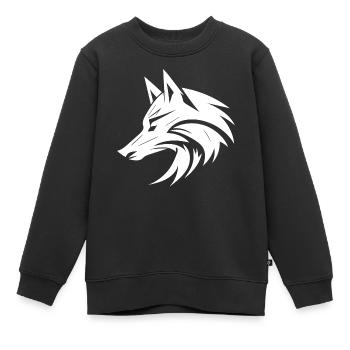Schöner Stylischer Fuchs - Kinder Premium Organic Sweatshirt - Schwarz - Vorne - AI Model Kid Female (0cm)