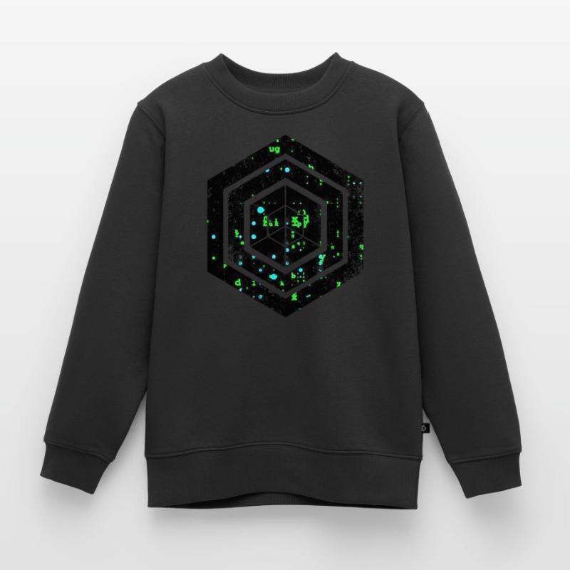 Codage géométrique du programmeur de programmation hexagonale Sweat Premium enfant bio