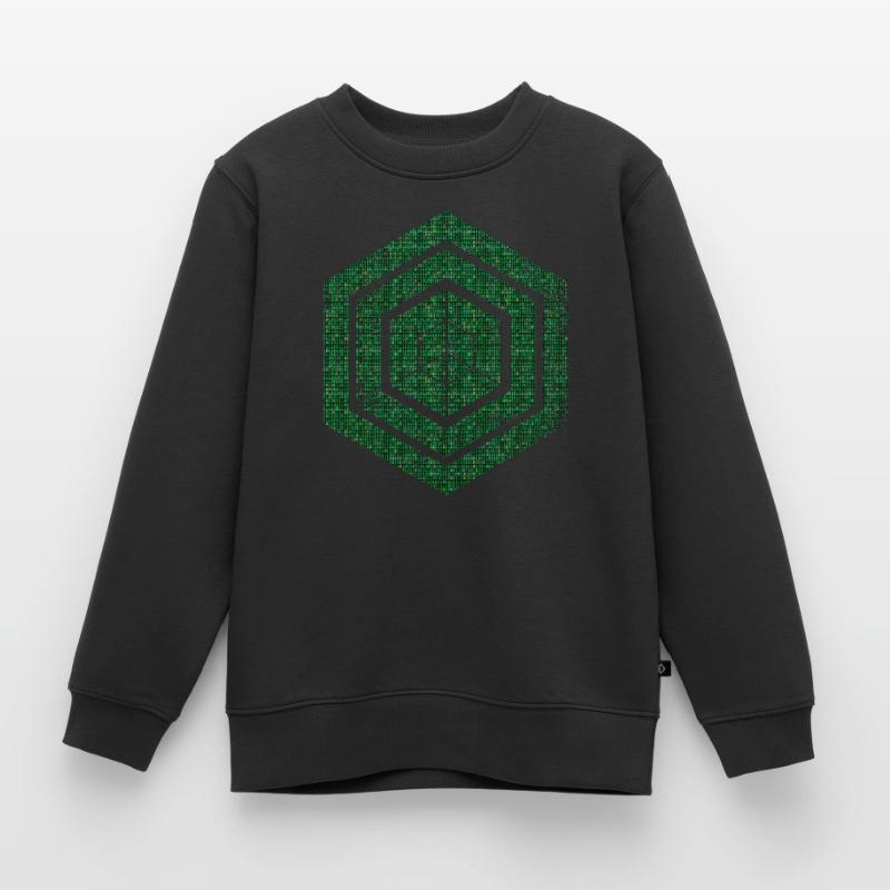 Hexagon-Programmierung Programmierer Codierung geometrisch Kinder Premium Organic Sweatshirt