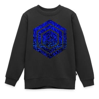 Hexagon-Programmierung Programmierer Codierung geometrisch - Kinder Premium Organic Sweatshirt - Schwarz - Vorne - AI Model Kid Female (0cm)