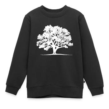 Schöner Baum auf dem Feld im Horizont - Kinder Premium Organic Sweatshirt - Schwarz - Vorne - AI Model Kid Female (0cm)